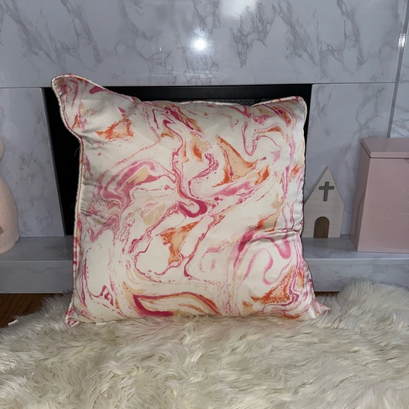Pink and Orange Marble Throw Pillows - Picture 13 of 14